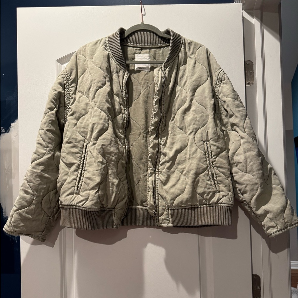 NWOT!   MANGO Women's Quilted Bomber Jacket Size XXL - Picture 5 of 11